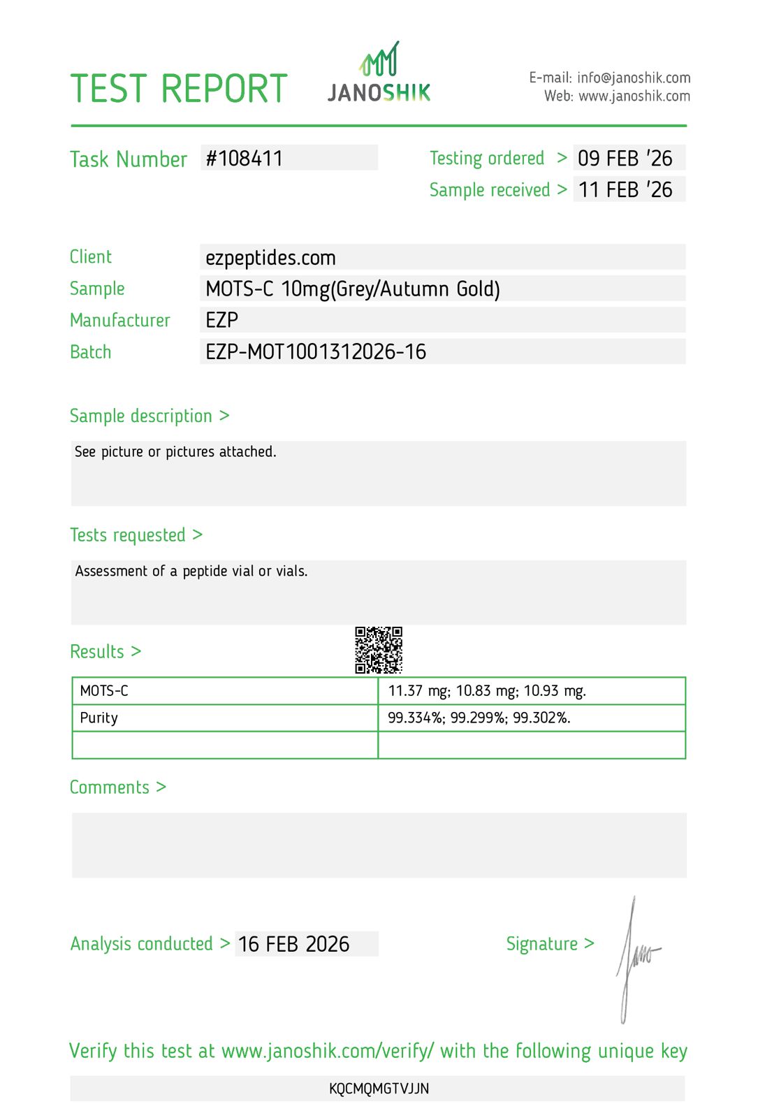 MOTS-C – 10mg | EZ Peptides