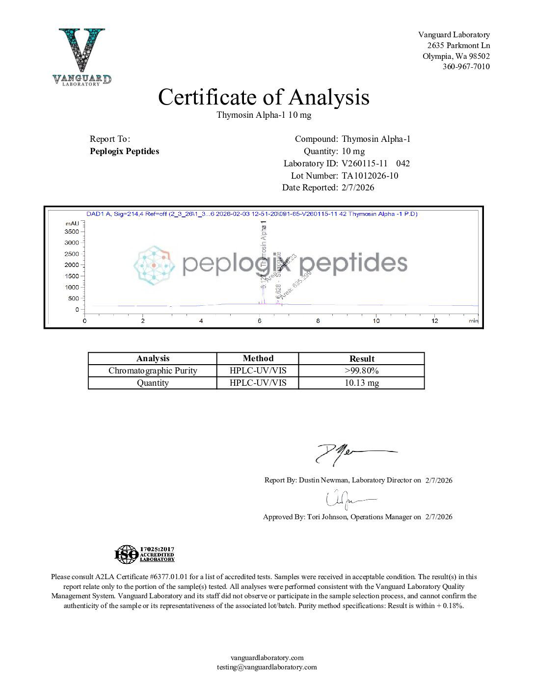 Thymosin Alpha-1 – 10mg | Peplogix