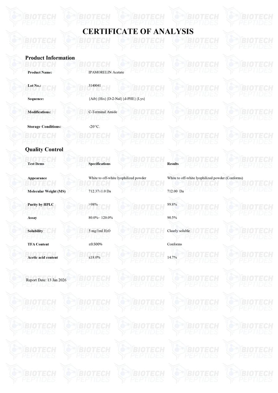 Ipamorelin 5MG biotech peptides