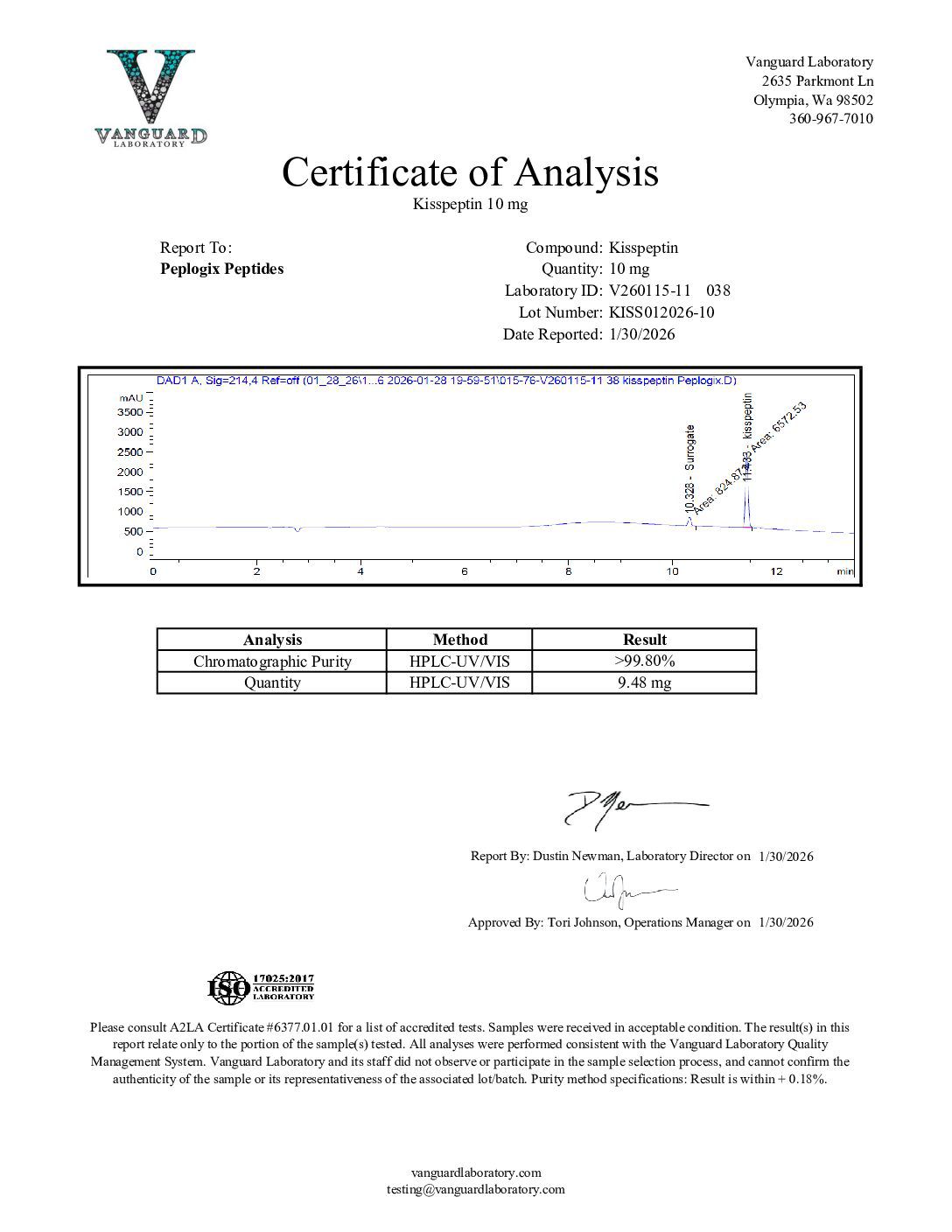 Kisspeptin-10 – 10mg | Peplogix