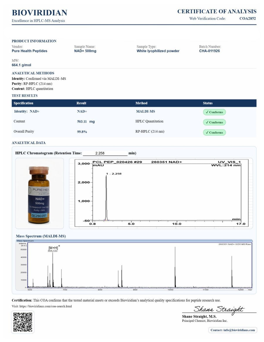 NAD+ – 500mg | Pure Health