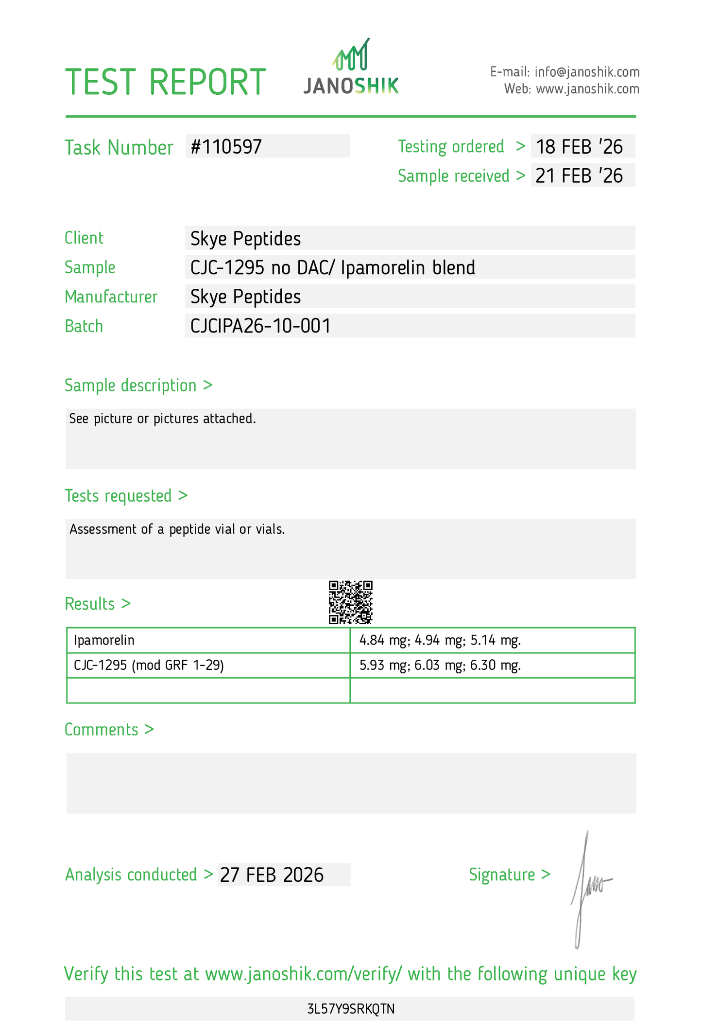 CJC-1295 (no DAC) | Ipamorelin 5/5 mg