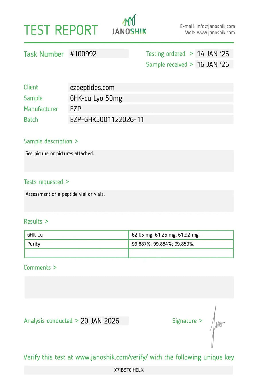 GHK-Cu – 50mg | EZ Peptides