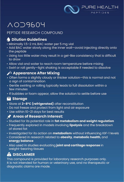 AOD-9604 – 5mg / 10mg | Pure Health