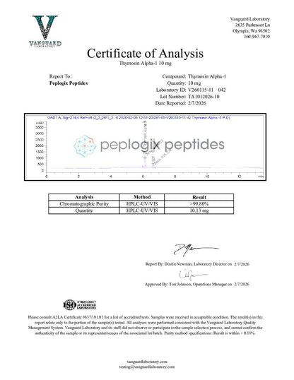 Thymosin Alpha-1 – 10mg | Peplogix