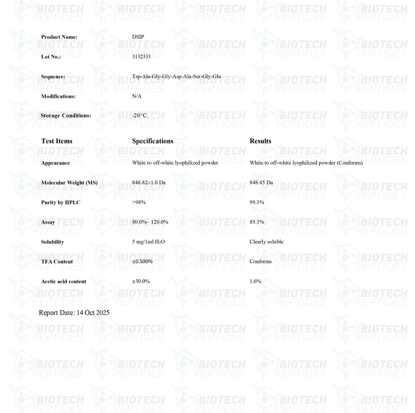 DSIP – 5mg | Biotech Peptides
