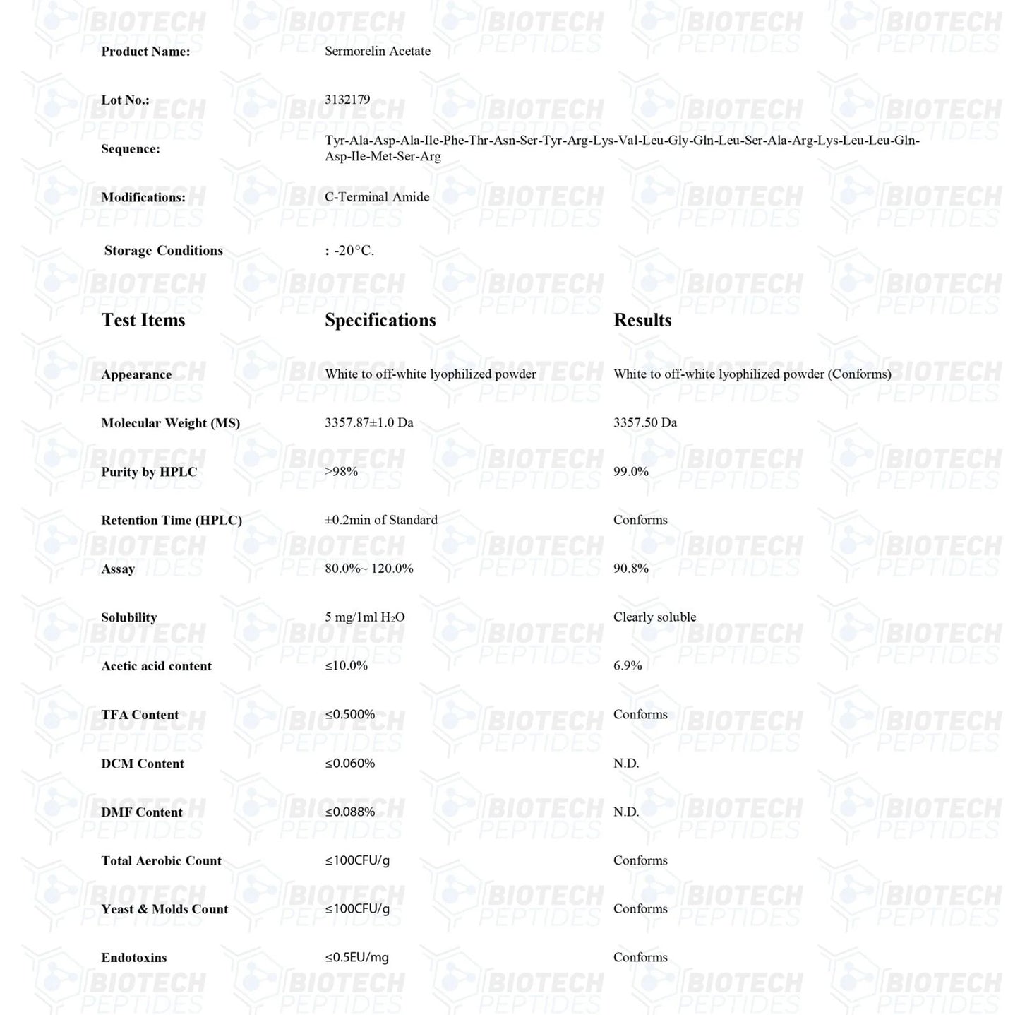 Sermorelin – 5mg | Biotech Peptides
