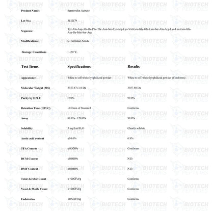Sermorelin – 5mg | Biotech Peptides
