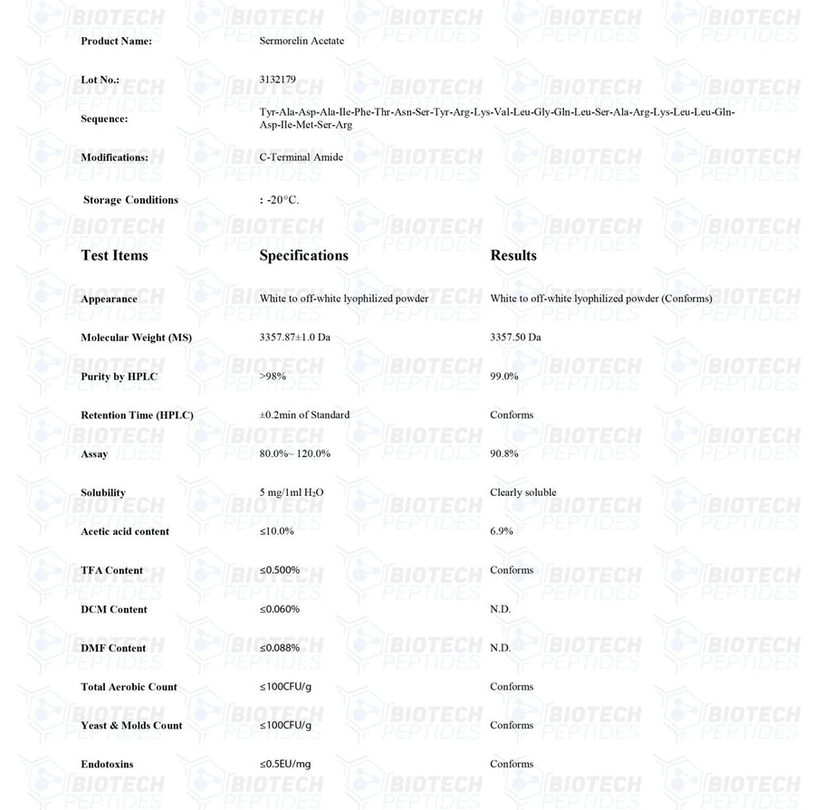 Sermorelin – 5mg | Biotech Peptides