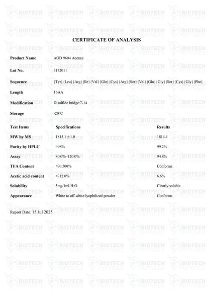 AOD-9604 – 5mg | Biotech Peptides