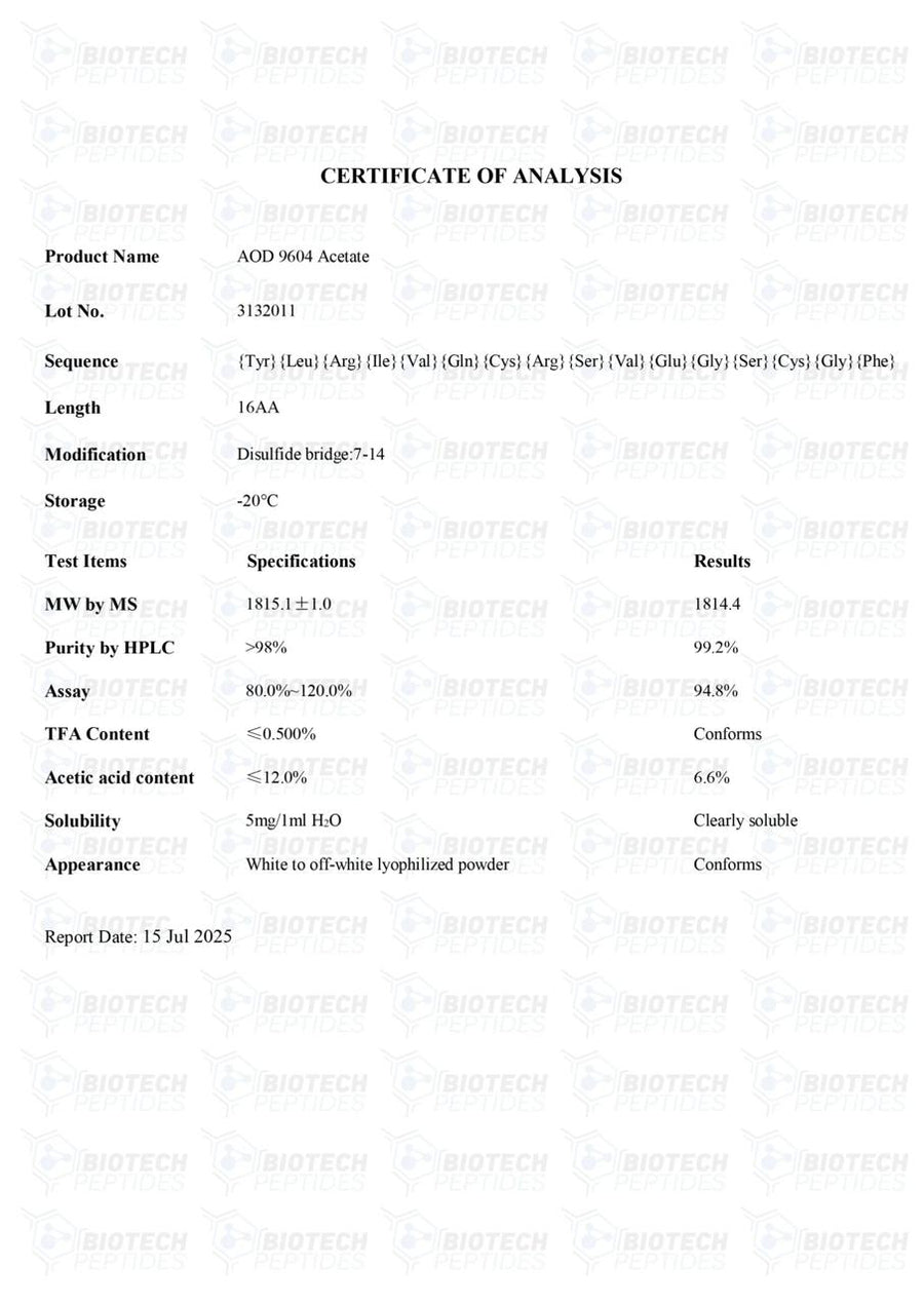 AOD-9604 – 5mg | Biotech Peptides