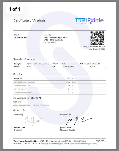 Tesamorelin – 10mg | Longevity Shop (Stabilized)