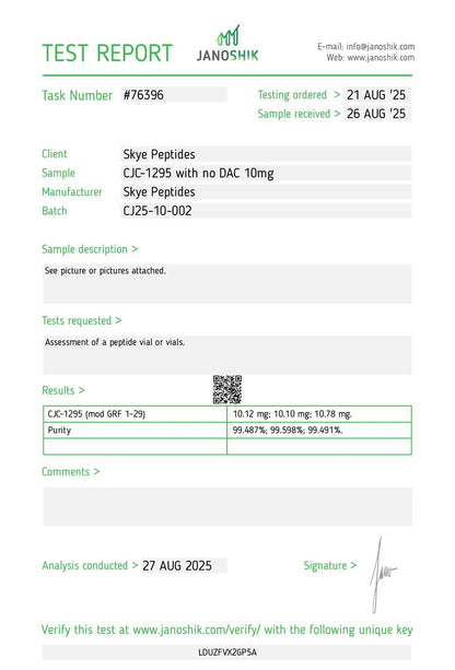 CJC-1295 No DAC – 10mg | Skye Peptides