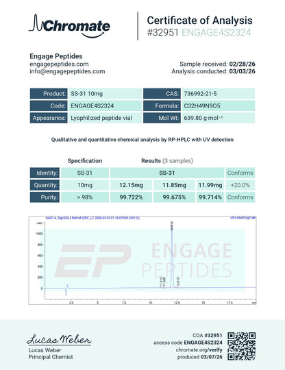 SS-31 ENGAGE PEPTIDES 10MG