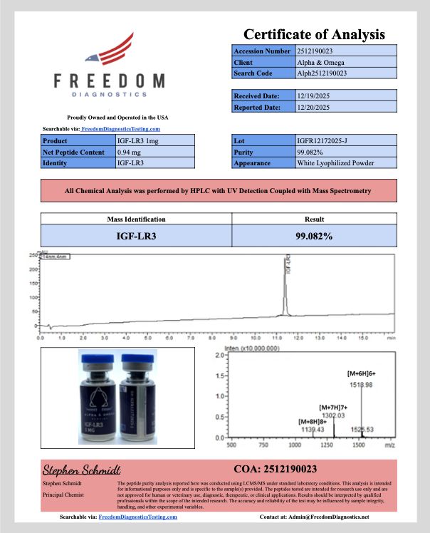 IGF-LR3 1MG Alpha and Omega