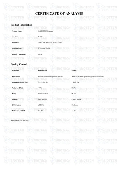 Ipamorelin 5MG biotech peptides