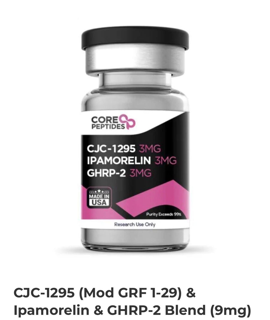 CJC-1295 + Ipamorelin + GHRP-2 Blend – 9mg | Core Peptides