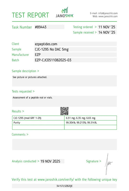 CJC-1295 No DAC – 5mg | EZ Peptides