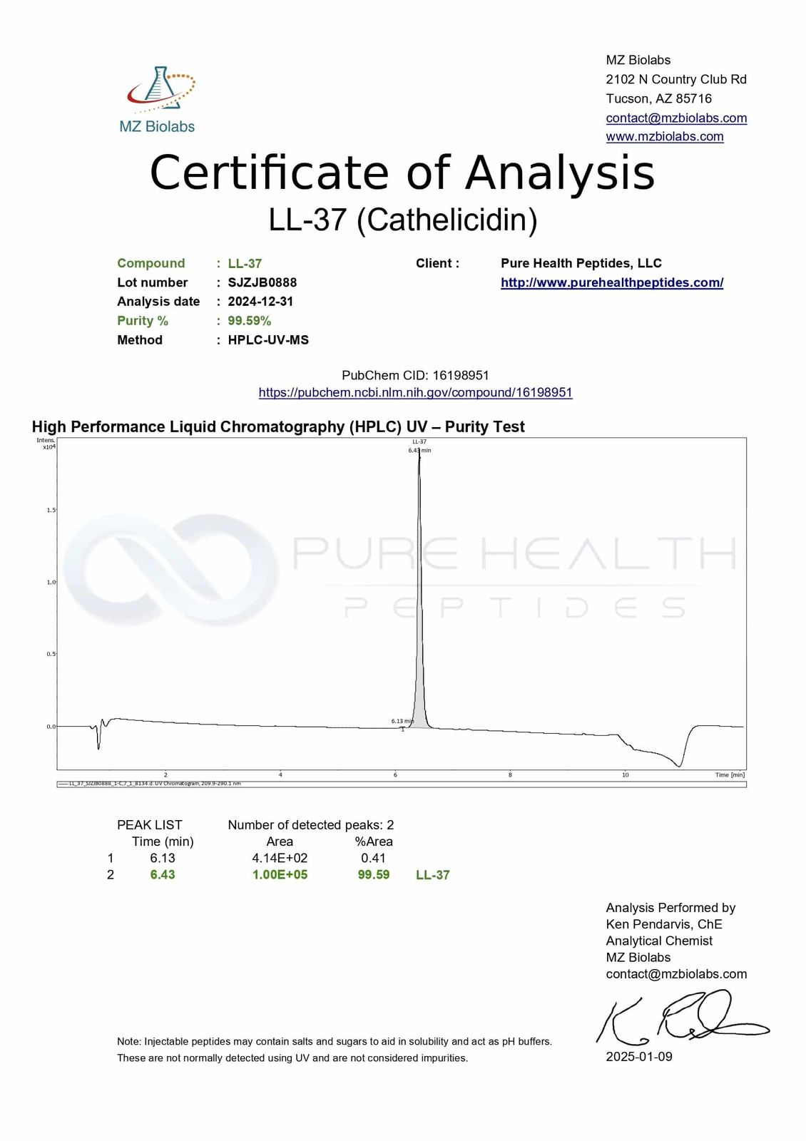 LL-37 Cathelicidin – 5mg | Pure Health
