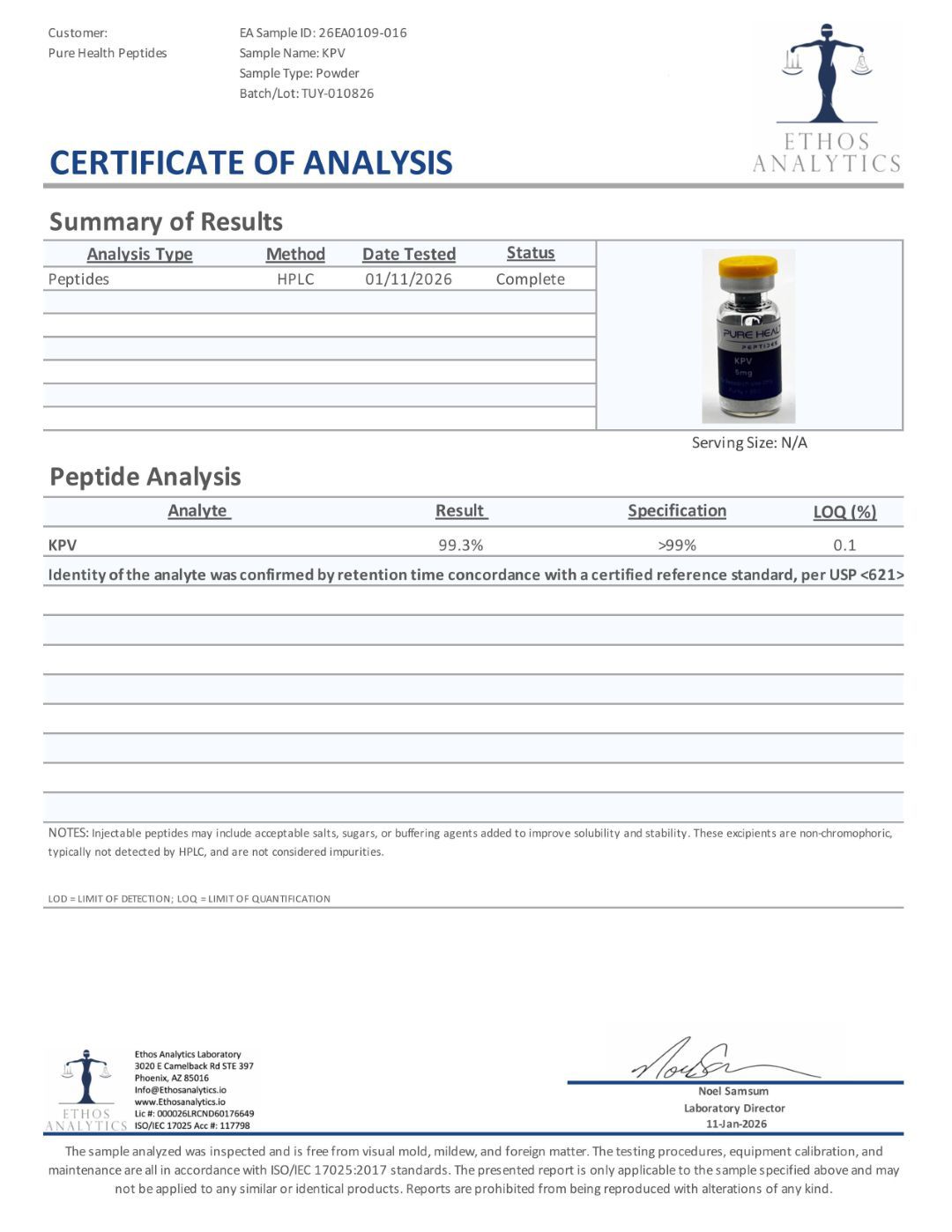 KPV – 5mg | Pure Health