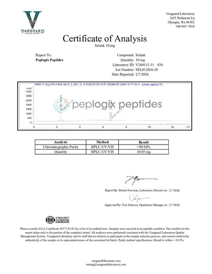 Selank – 10mg | Peplogix