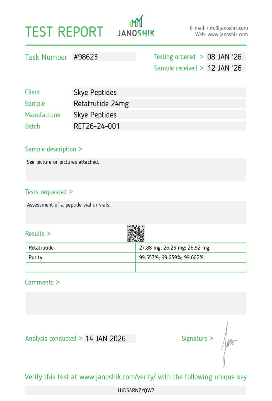 Retatrutide – 24mg | Skye Peptides